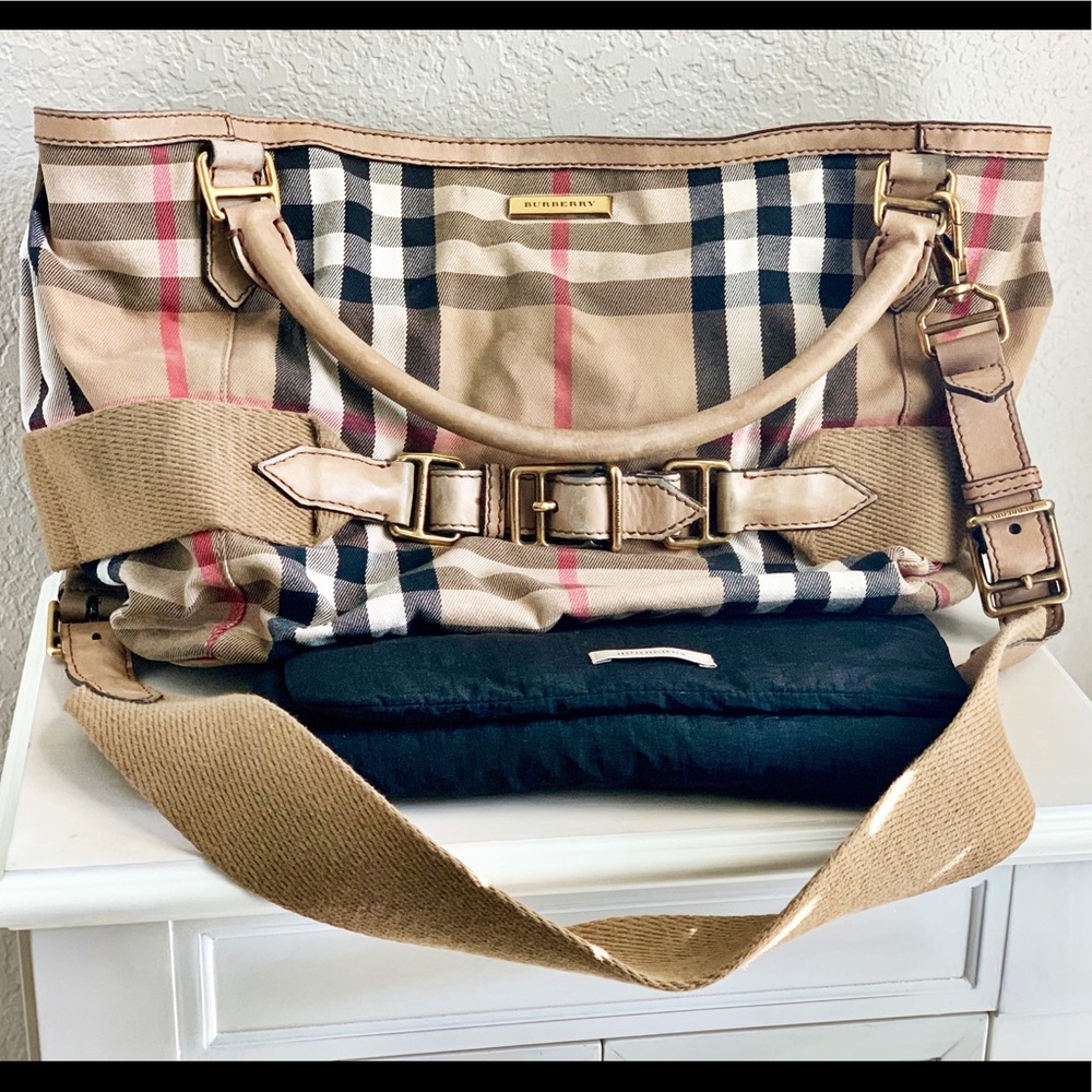 Burberry Diaper Bag Leather
